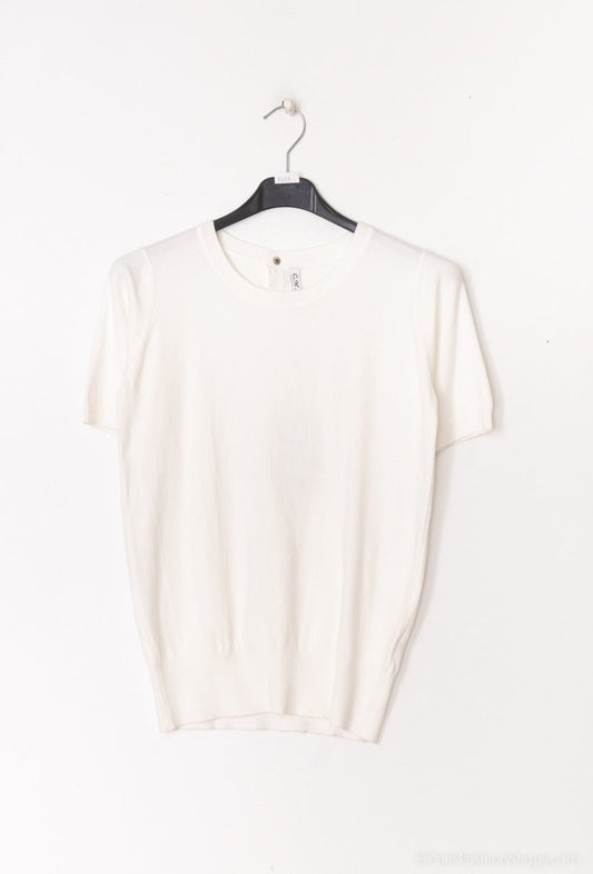 Pull manche courte blanc