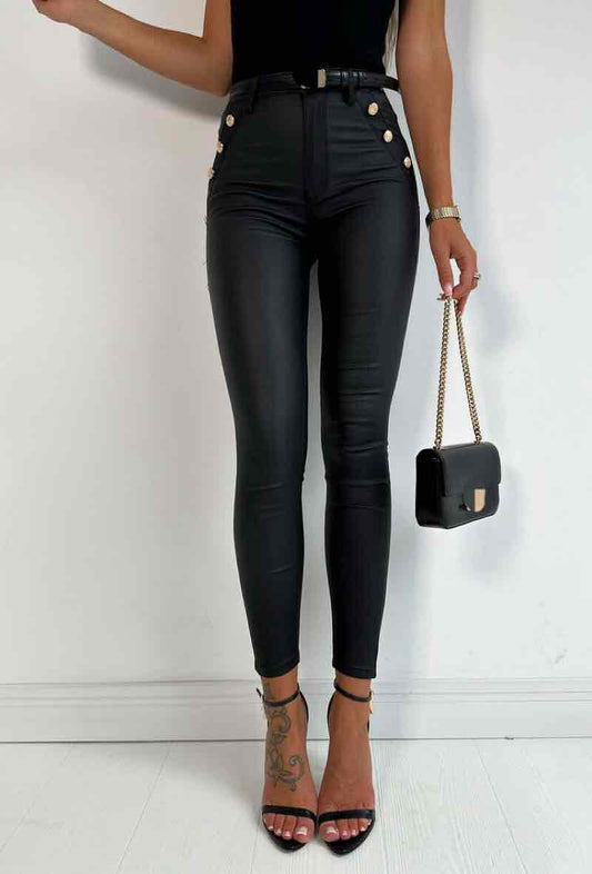 Pantalon skinny en similicuir