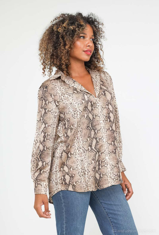 Chemise imprimée python