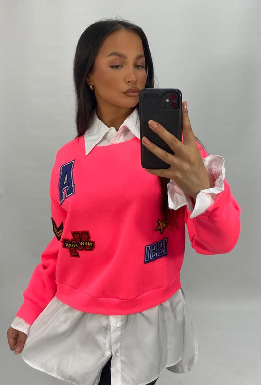 Pull et chemise New York Style fushia