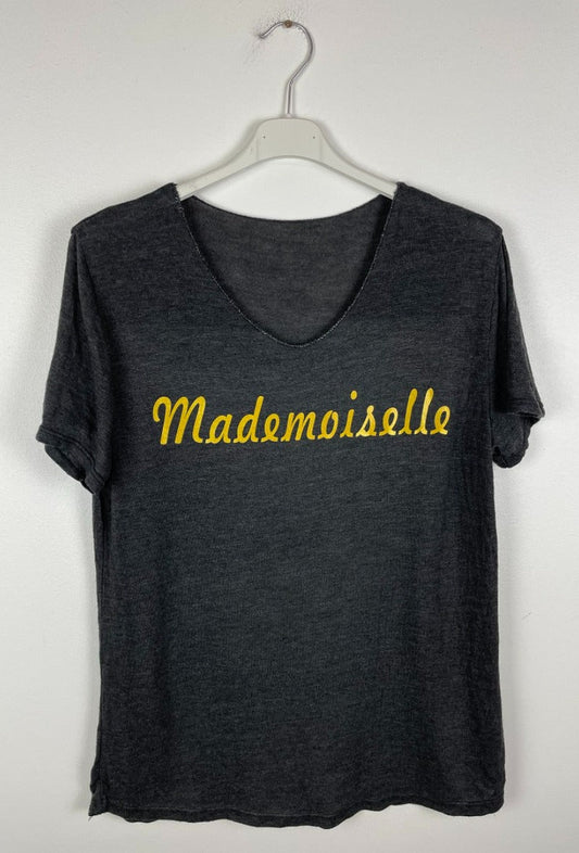 T-shirt MADEMOISELLE noir