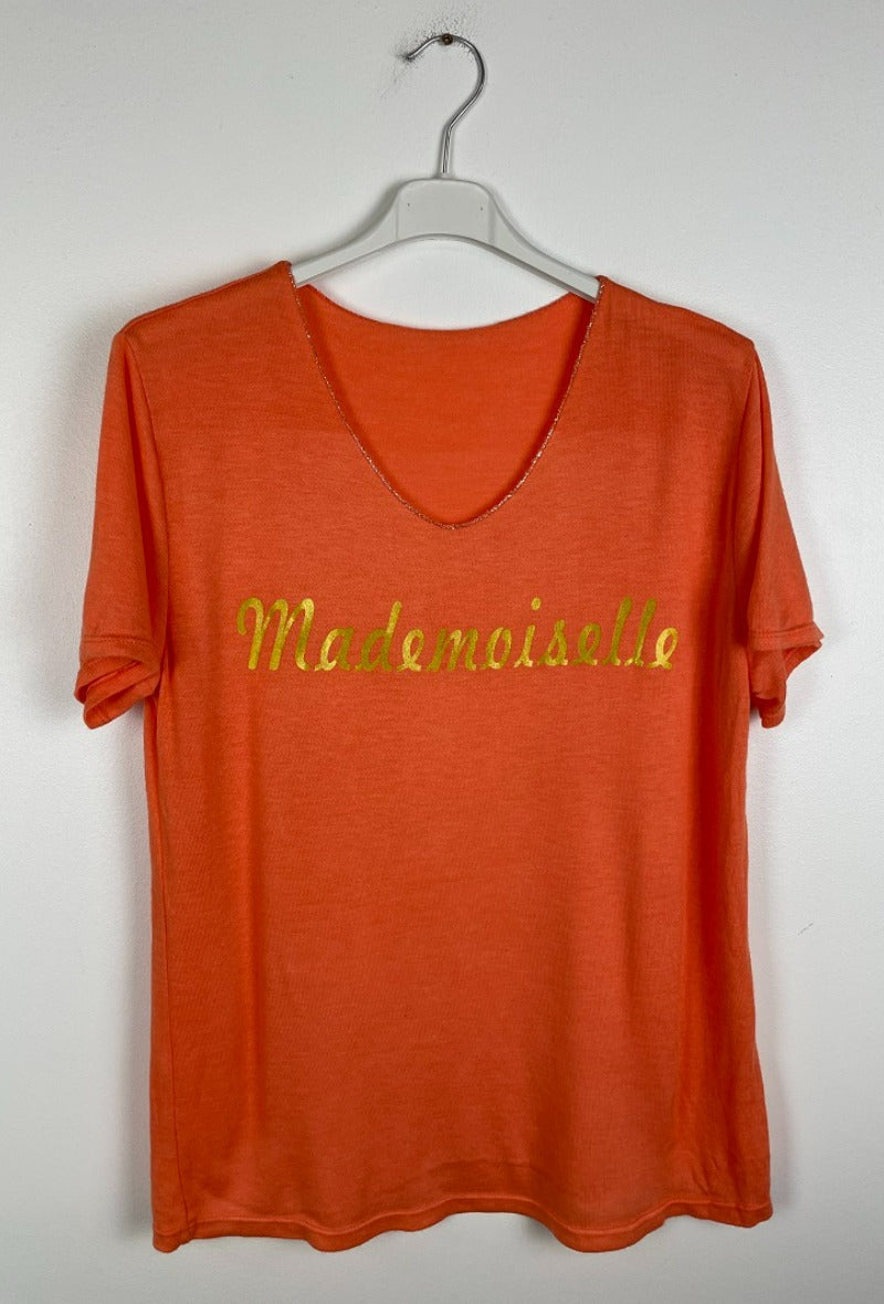 T-shirt MADEMOISELLE orange